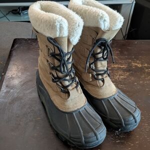 Sorel Chilanko II Waterproof Leather Winter Boots Black Grey Men's Size 8